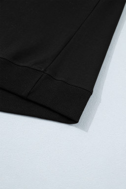 Black Casual Solid Short Sleeve Top with Metal Button Details Key Features