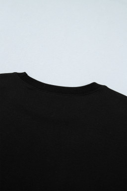 Black Casual Solid Short Sleeve Top with Metal Button Details Key Features