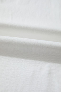 White Solid Color Loose Casual Jeans