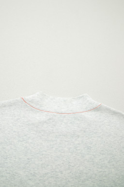 Light Grey Reversible Contrast-Stitched T-Shirt