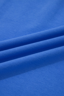 Dark Blue Varsity Striped Short Sleeve Crew Neck T Shirt
