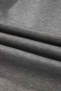 Gray Half Zip Polo Tee Casual Pant Set