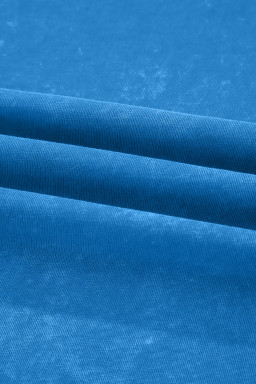 Blue Cotton Mineral Wash T Shirt