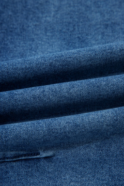 Sail Blue Frayed Cropped Barrel Jeans