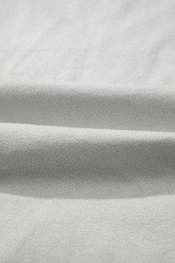 Light Grey Floral Crochet Ribbon Bow Patched Cotton T Shirt