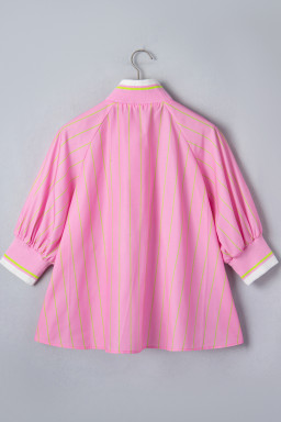Pink Stripe Blouses & Shirts