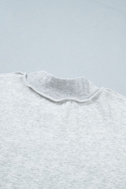 Light Grey Mock Neck Reversible USA/America Graphic Sweatshirt