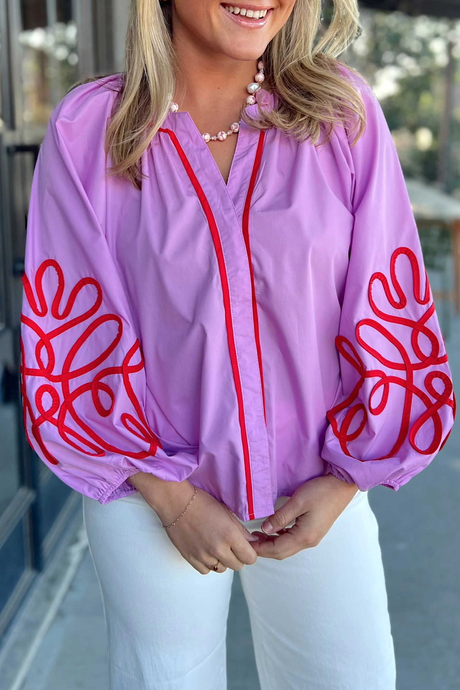 Orchid Bouquet The Collier Blouse