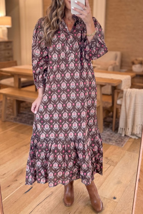 Brown Midi Dresses