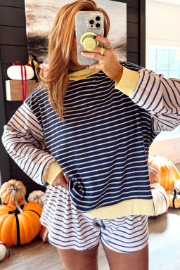 Blue Stripe Short Sets