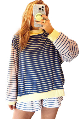 Blue Stripe Short Sets