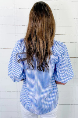 Sky Blue Blouses & Shirts