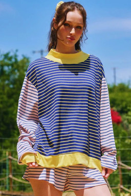 Blue Stripe Short Sets