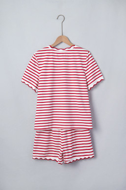 Red Stripe Short Sets