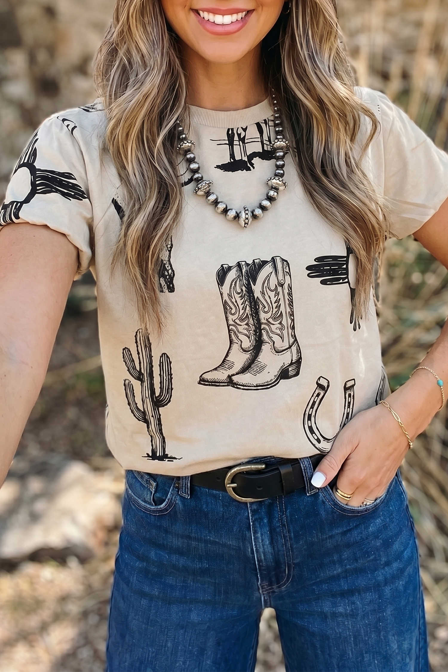 Beige Tops & Tees