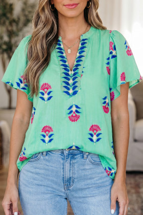 Green Blouses & Shirts