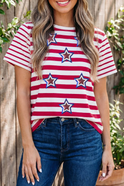 Red Stripe Graphic Tees