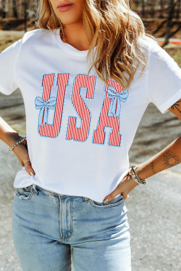 White Graphic Tees