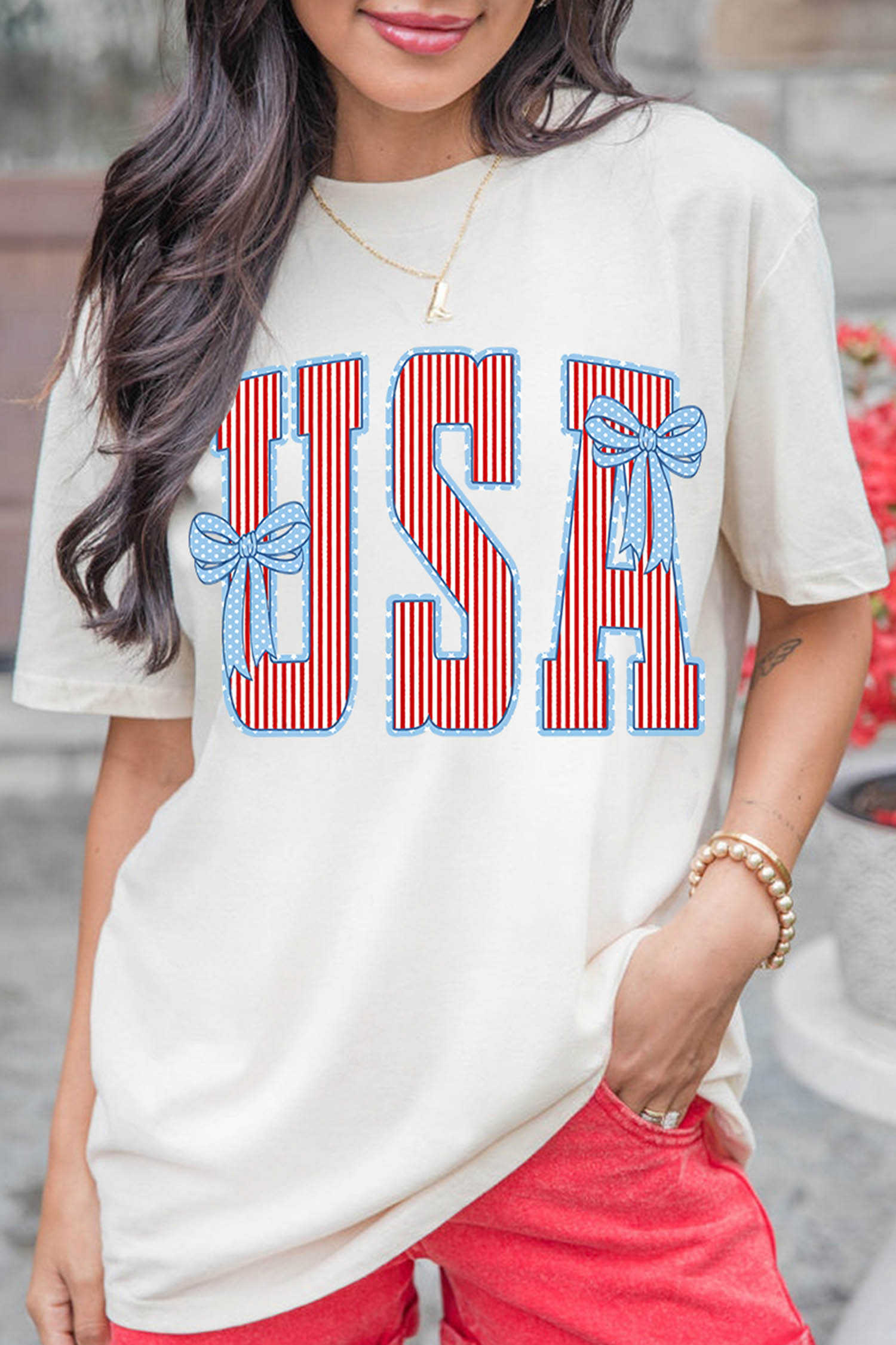 White Graphic Tees