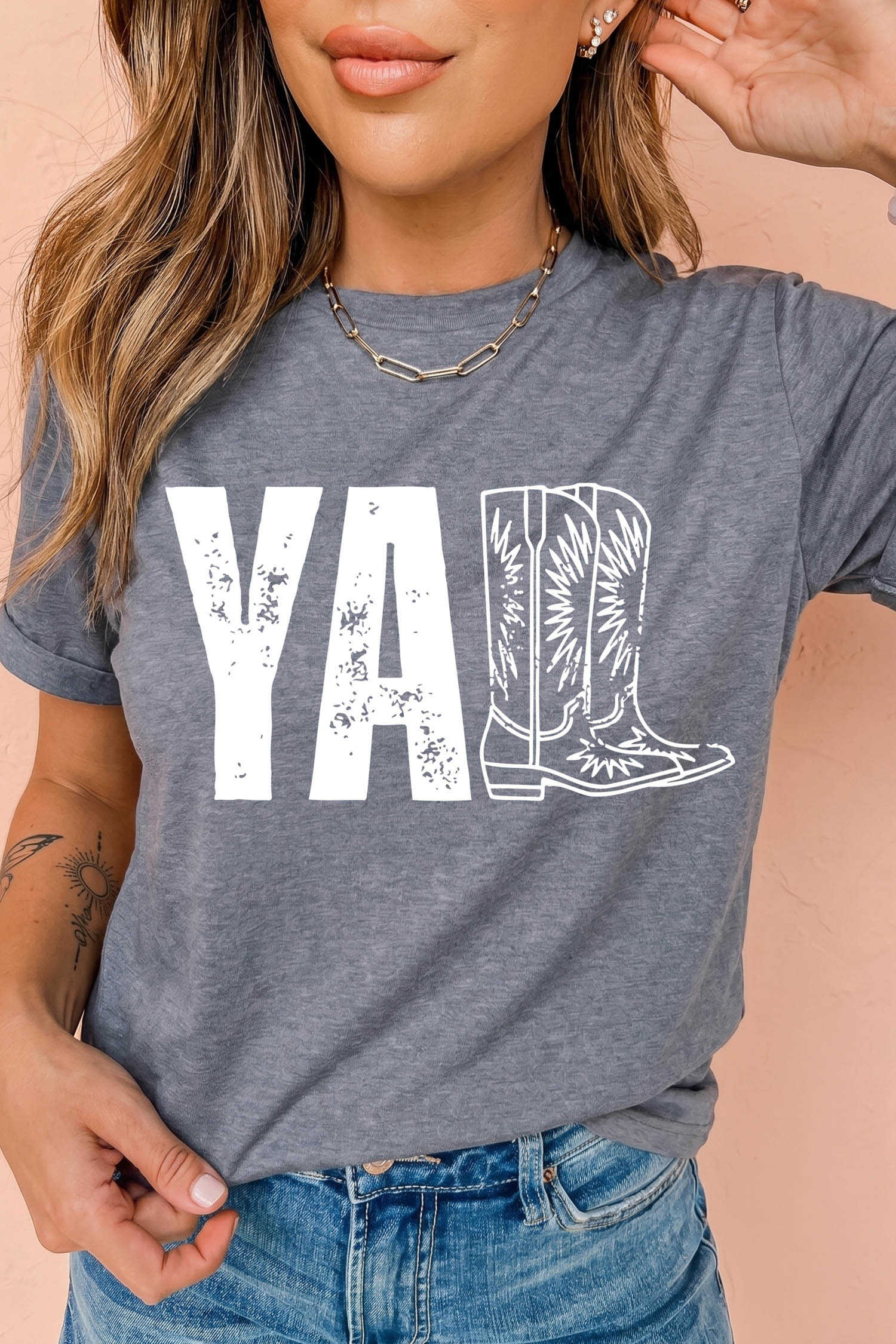Gray Graphic Tees