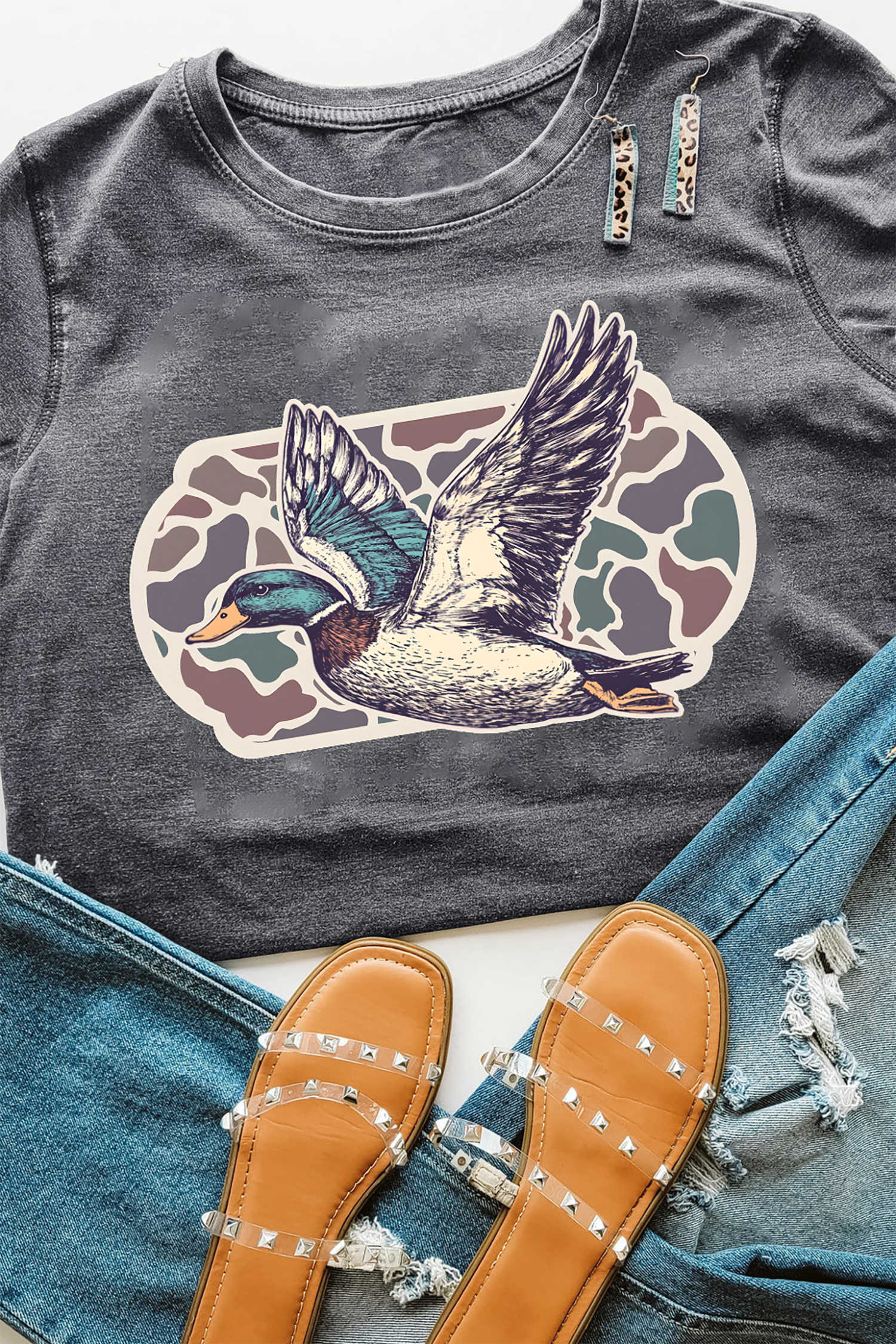 Gray Graphic Tees