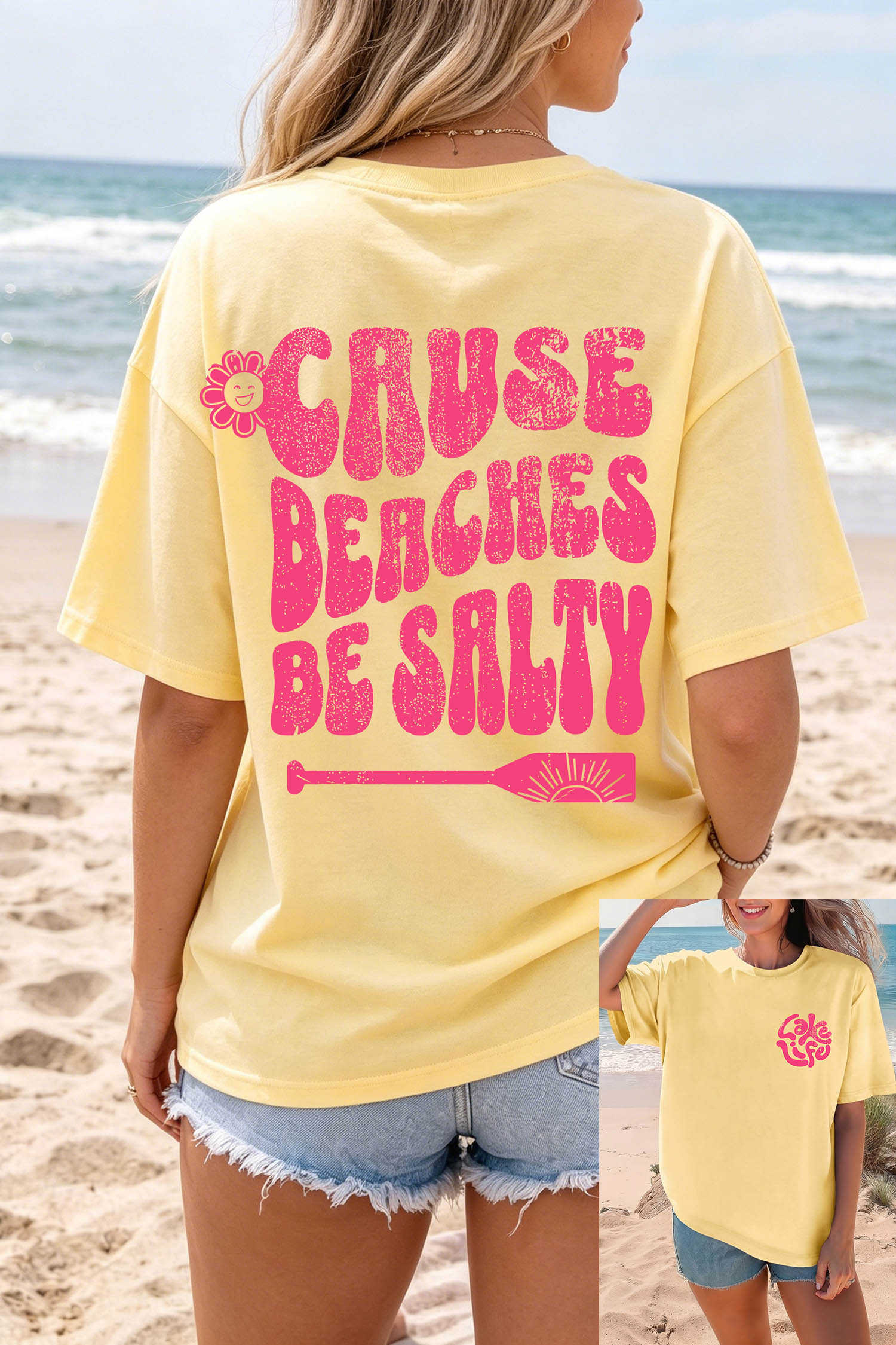 Yellow Cream Graphic Tees