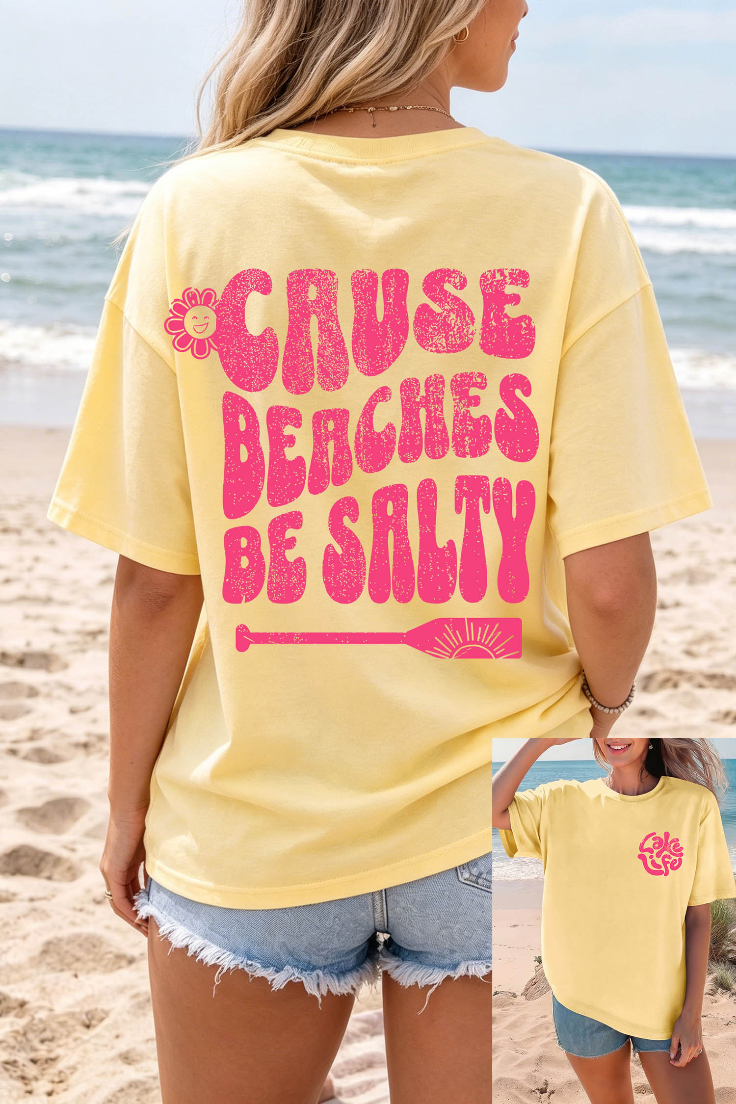 Yellow Cream Graphic Tees
