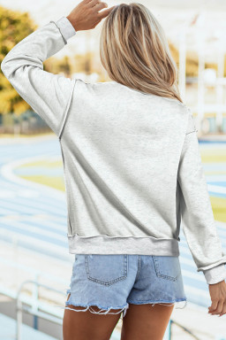 Light Grey Graphic Sweatshirts