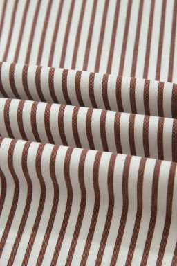 Brown Stripe Casual Barrel Jeans