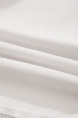 White Solid Color Rolled Cuffs Denim Bermuda Shorts