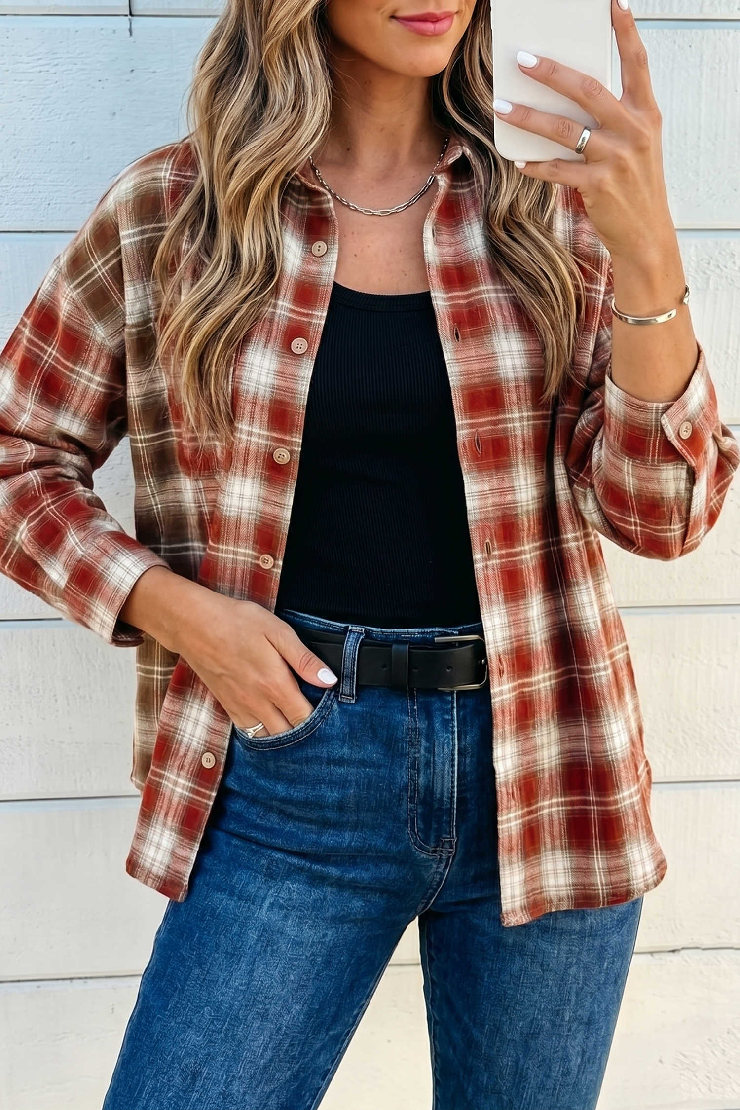Red Blouses & Shirts