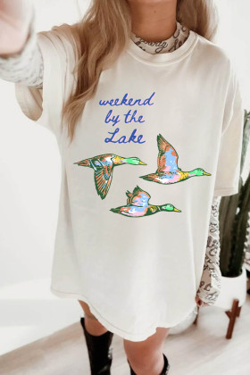 White Graphic Tees