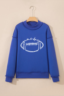 Dark Blue Graphic Sweatshirts