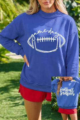 Dark Blue Graphic Sweatshirts