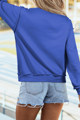 Dark Blue Graphic Sweatshirts