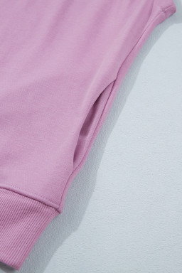 Phalaenopsis Solid Color High Neck Cap Sleeve Loose Top