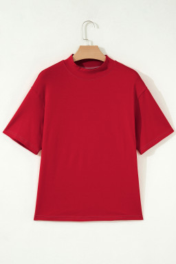 Racing Red Reversible Contrast-Stitched T-Shirt