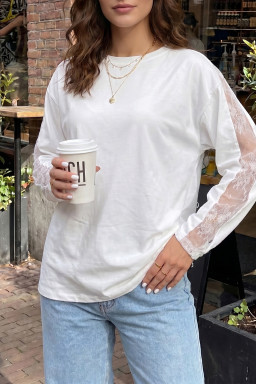 White Long Sleeve Tops