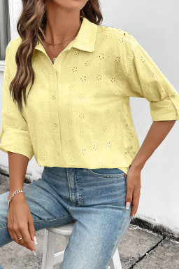 Yellow Cream Blouses & Shirts