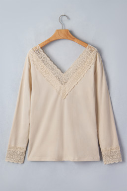 Apricot Long Sleeve Tops