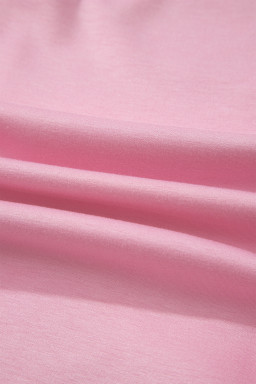 Pink V Neck Sleeveless Double Zip Shift Midi Dress