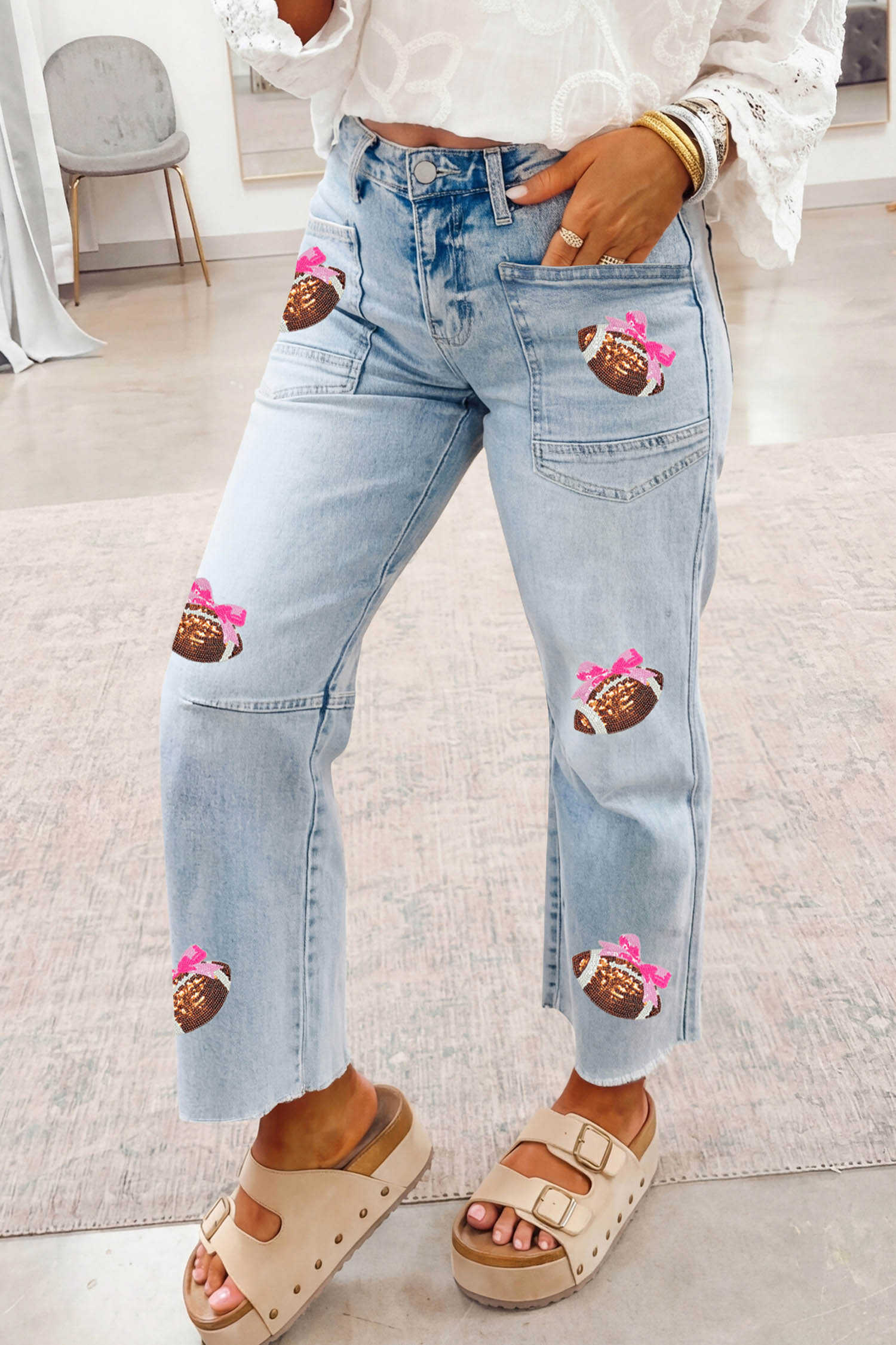 Beau Blue Graphic Pants