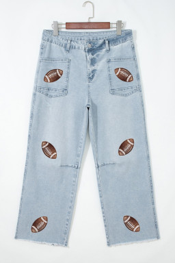 Beau Blue Graphic Pants