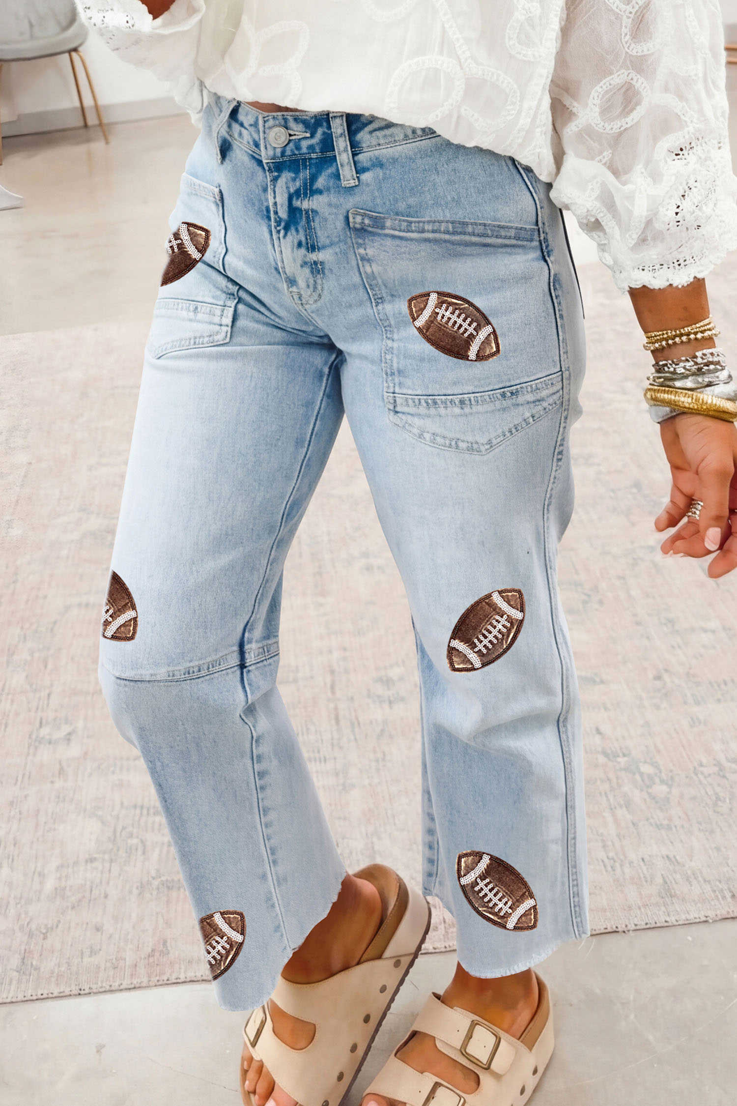 Beau Blue Graphic Pants