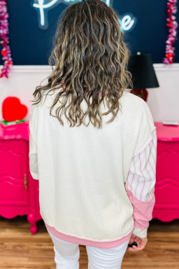 Pink Plus Size Long Sleeve Tops