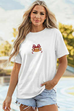 White Graphic Tees