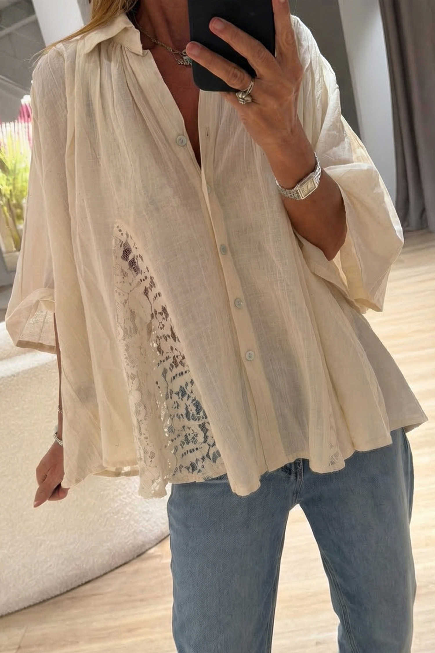 Oatmeal Blouses & Shirts