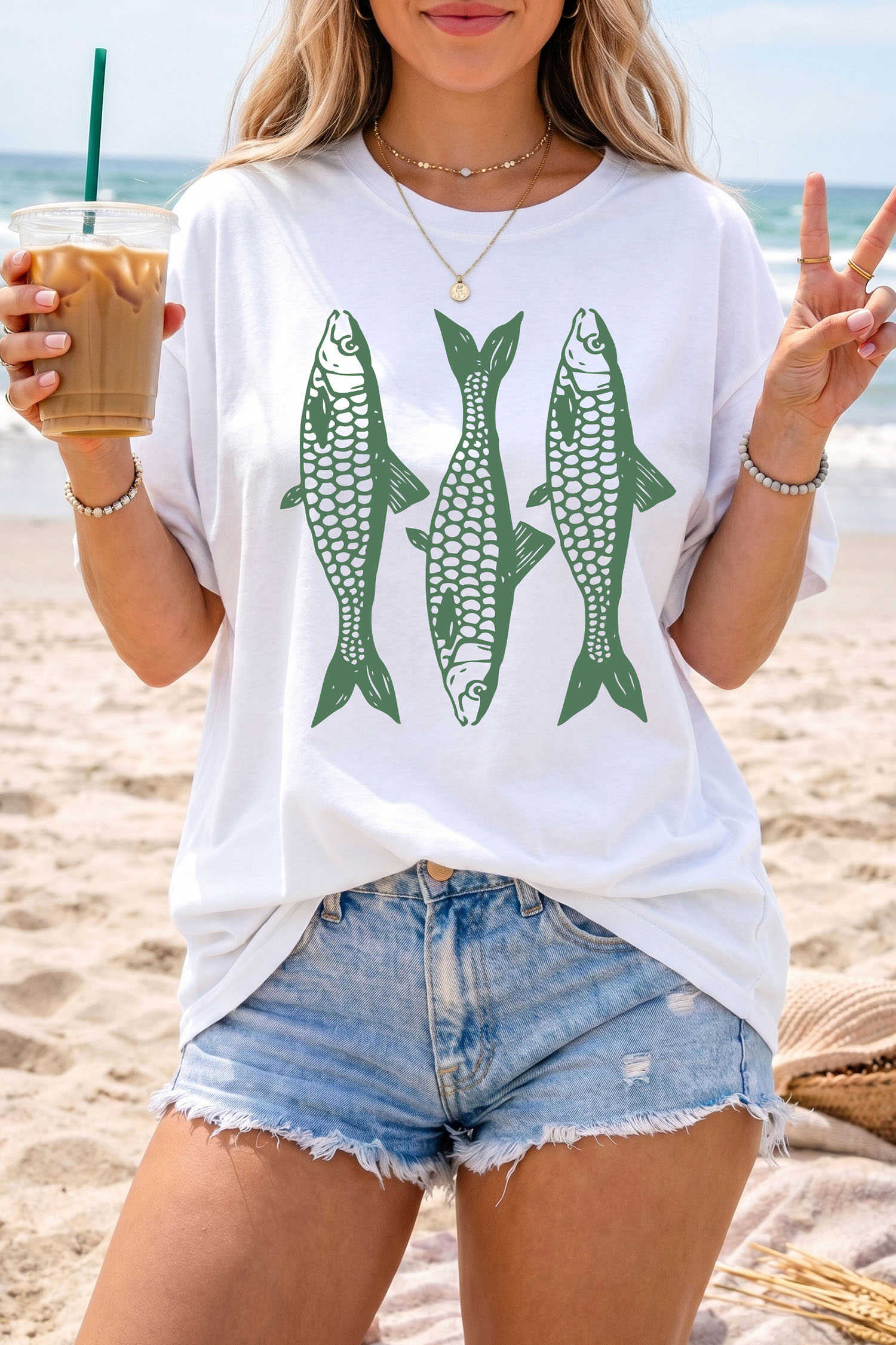 White Graphic Tees