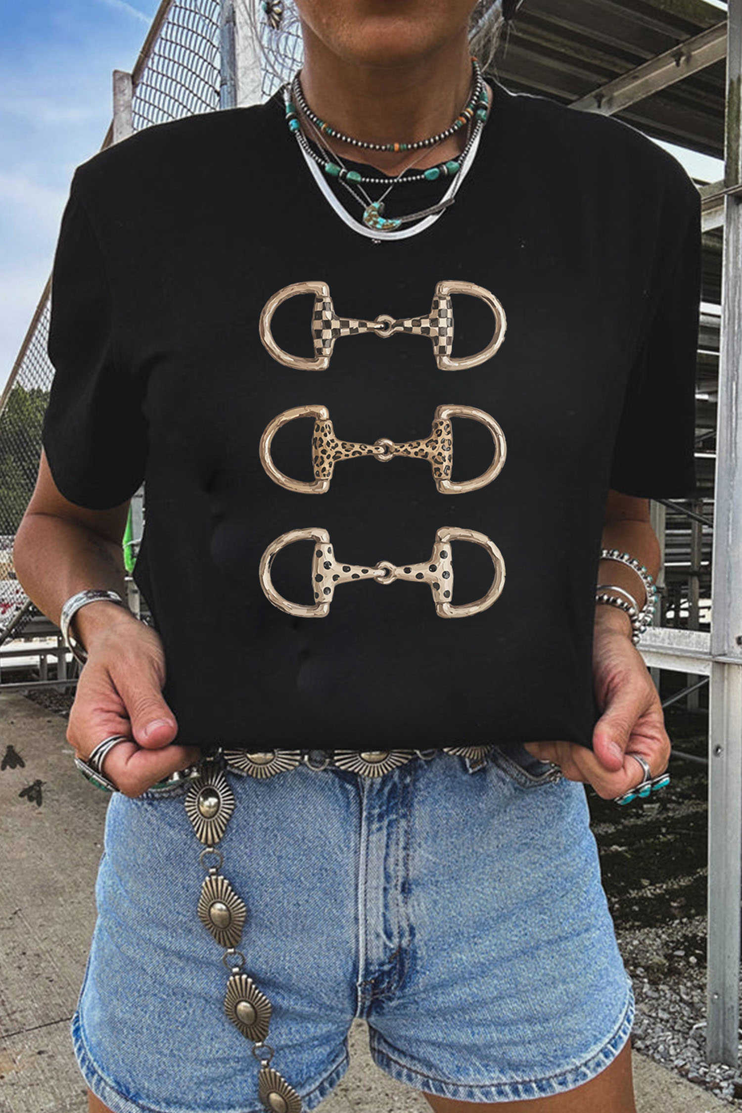 Black Graphic Tees