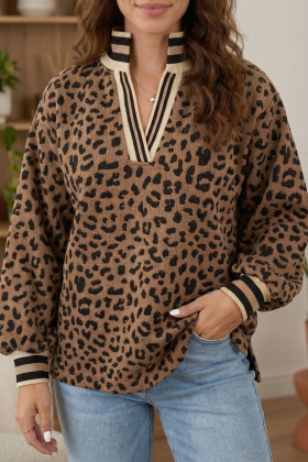 Brown Long Sleeve Tops